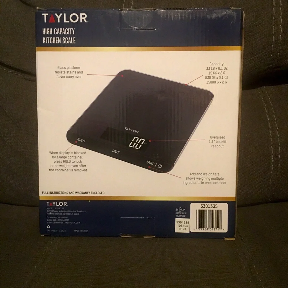 Taylor High Capacity Kitchen Scale - Picture 2 of 2